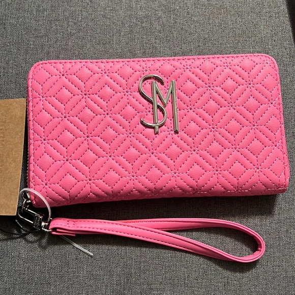 Steve Madden Handbags - Steve Madden Bangelo Bright Pink Zip Around Wallet NWT